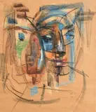 Hilde Goldschmidt, The Couple, 1966, pastel on paper