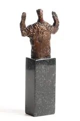 Arms Outstretched in Peace by Melanie Le Brocquy, bronze on granite base - number 2 from an edition of 6, sold Sep 2020