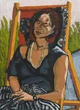 Rachel Strong, Relaxing, acrylic on paper
