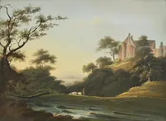 Taking Cows to Pasture by Thomas Walmsley, watercolour, sold Sep 2020