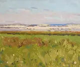 Henry Healy, Looking Towards Innis Boffin, oil on canvas board