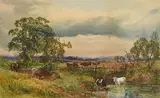 John Faulkner, In Broomsbury Park (Cattle painted by John McPherson)