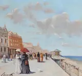 Ken Moroney, Promenade, South of France, oil on canvas