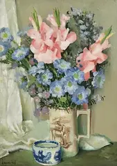 Still Life - Vase of Flowers by Henry Robertson Craig, oil on canvas, offered Sep 2020