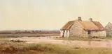 Henry Albert Hartland, Cottage at the Edge of the Bog of Allen, watercolour