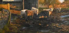 Feeding Time by Henry McGrane, oil on board, sold Sep 2020