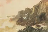 Helen Sophie O'Hara, On the Coast, Co. Waterford, watercolour