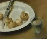 Thomas Ryan, Still Life - Plate of Mushrooms