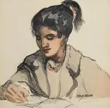 Dorothy Isabel Blackham, A Quiet Time, mixed media on paper