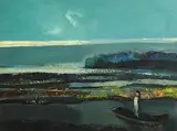 Daniel O'Neill, Between the Lights, oil on board