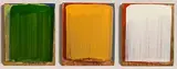 Ciarán Lennon, Arbitary Colour Collection, 2007, set of three lens - acrylic on brass and copper