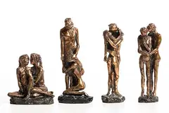 Lovers (1981/2) by Rowan Gillespie, set of 4 bronze sculptures from an edition of 9, sold Jul 2020