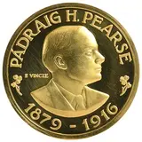 1916, 1966 Padraig Pearse Gold Commemorative Medallion, 22 carat gold coin weighing 4 troy ozs (approx. 125gms) in original Worboys Dublin fitted case