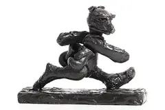 Gym Bear by Patrick O'Reilly, 2016, bronze - from an edition of 9, sold Jul 2020