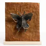 Nicholas Dolan, Butterfly, unique bronze on stone base