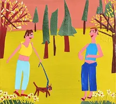 On the Common by Martin Maloney, 2006, linen collage on canvas, offered Jul 2020