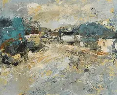 Andrew Hood, Crossroads, oil on board
