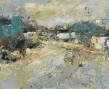 Andrew Hood, Crossroads, oil on board