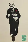 Bambi, Make Tea Not War, stencil and spray paint on Somerset wove paper - artist's proof - published by Hyde Image Limited stamped lower left