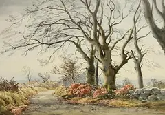 Beech Trees by Frank Egginton, watercolour, sold Jul 2020