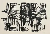 Street Houses (Shadows No 3) by Louis le Brocquy, 1986, limited edition lithograph - numbered 35 from an edition of 35, sold Jul 2020
