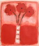 Neil Shawcross, Poppies, 1989, acrylic on paper
