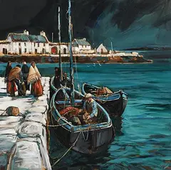 J.P. Rooney, The Claddagh Story, oil on board
