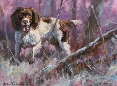 Spring into Action by John Trickett, oil on board, sold Jul 2020