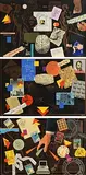 Robert Ballagh, Silicon Suite, I, II, III, 1986, silkscreen, etching/copper plate - number 5 from an edition of 286