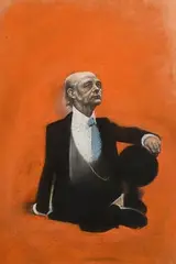 Jack Lynch by Donal O'Sullivan, pastel, sold Jul 2020
