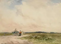 A Wayside Gossip by Wycliffe Egginton, watercolour, sold Jul 2020