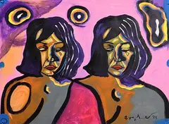 Rasher, Portrait of a Friend, 1998, acrylic on card