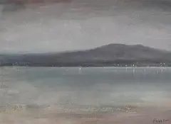 Peter Pearson, Evening, Dublin Bay, oil on canvas