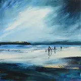 Paula McKinney, Evening Stroll by the Sea Shore