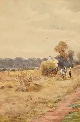 Harvest Time by Rose Maynard Barton, watercolour, sold Jun 2020