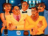 Poker Face by Graham Knuttel, oil on canvas, sold Jun 2020