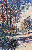 Arthur K. Maderson, Road to Mandagout, France, mixed media on board