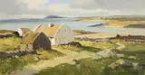 Galway Cottages at Foordlass, Connemara by Maurice Canning Wilks, oil on canvas, sold Jun 2020