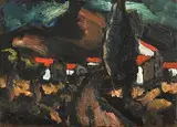 Josef Herman Welsh, Road to the Mountains, 1968, oil on canvas