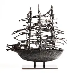 John Behan, Westport Famine Ship, 2005, unique bronze