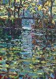 Original Study for the Weir near Lismore Castle by Arthur K. Maderson, oil on board, sold Jun 2020