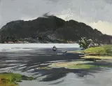 Ann Primrose Jury, Torc Mountain from the grounds of The Lake Hotel, Killarney
