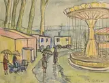 Gerard Dillon, Fairground in the Rain