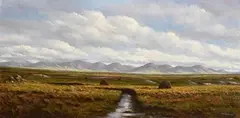 Twelve Bens, Connemara by Gerard Marjoram, oil on canvas, sold Jun 2020