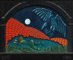 Moonlight by Barry Castle, 1973, oil on board, sold Jun 2020