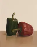 Comhghall Casey, Green Pepper, Red Pepper, 2007, oil on linen
