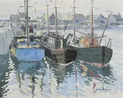John Kirwan, Howth Harbour, oil on board