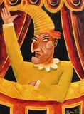 Mr. Punch by Graham Knuttel, oil on canvas, sold Jun 2020