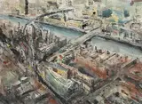 Peter Pearson, East Link Bridge, oil on canvas