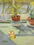 Damaris Lysaght, Bathroom Windowsill, 2002, oil on canvas laid on board
